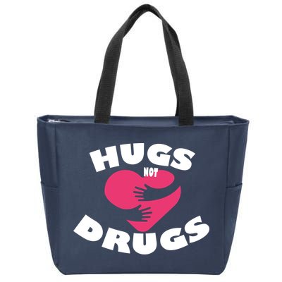 Hugs Not Drugs Zip Tote Bag