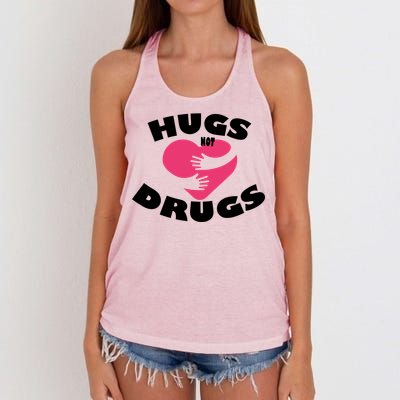 Hugs Not Drugs Women's Knotted Racerback Tank