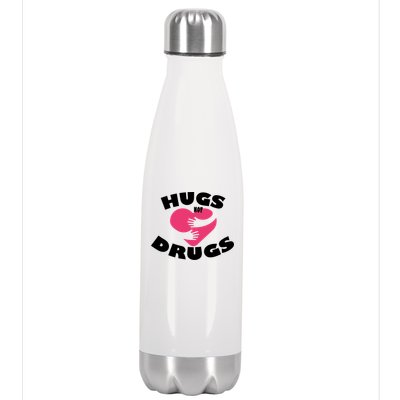 Hugs Not Drugs Stainless Steel Insulated Water Bottle