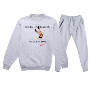 Heels Up Harris President 2024 Never Premium Crewneck Sweatsuit Set