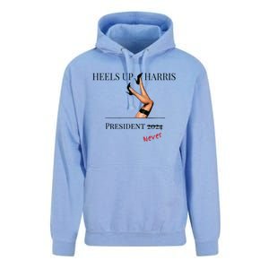 Heels Up Harris President 2024 Never Unisex Surf Hoodie