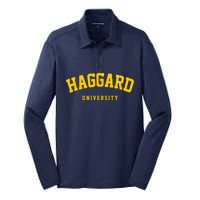 Haggard University Silk Touch Performance Long Sleeve Polo