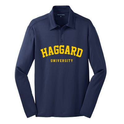 Haggard University Silk Touch Performance Long Sleeve Polo