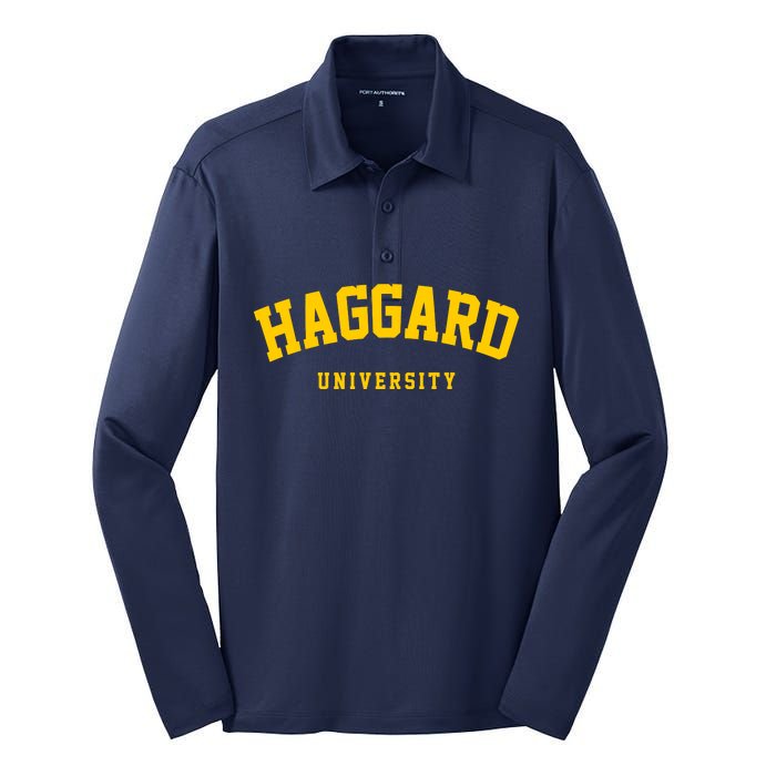 Haggard University Silk Touch Performance Long Sleeve Polo