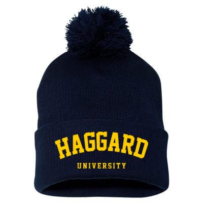 Haggard University Pom Pom 12in Knit Beanie