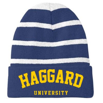 Haggard University Striped Beanie with Solid Band