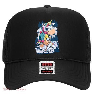 Hiking Unicorn High Crown Mesh Back Trucker Hat