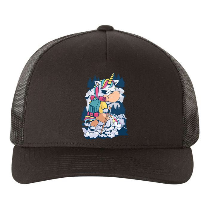 Hiking Unicorn Yupoong Adult 5-Panel Trucker Hat