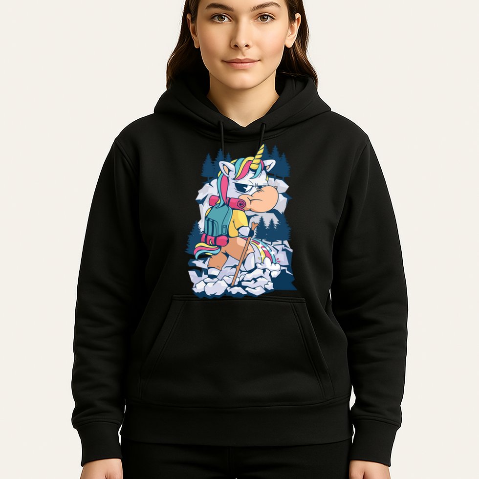 Hiking Unicorn Hoodie