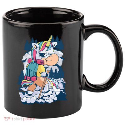 Hiking Unicorn 11oz C Handle Ceramic Mug