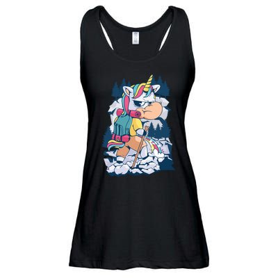 Hiking Unicorn Ladies Essential Flowy Tank