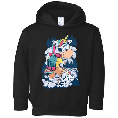 Hiking Unicorn Toddler Hoodie