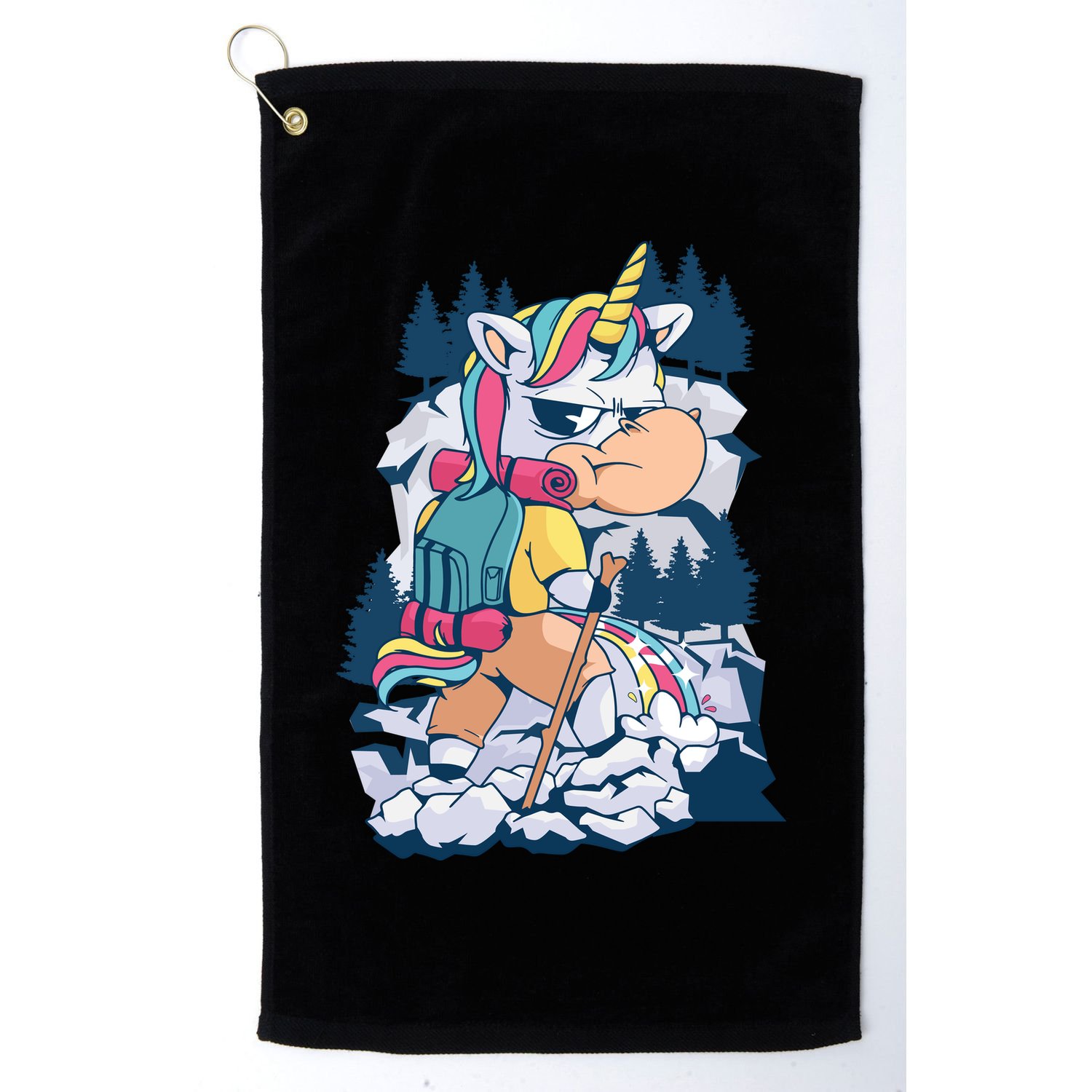 Hiking Unicorn Golf Towel