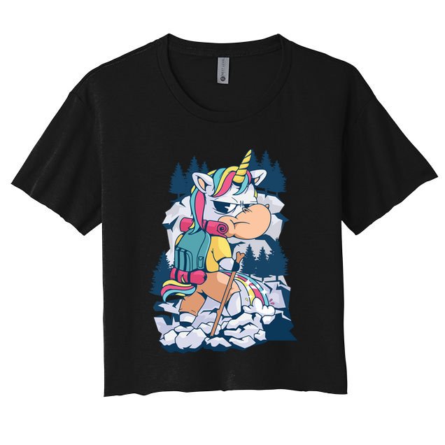 Hiking Unicorn Crop Top