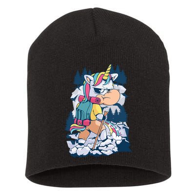 Hiking Unicorn Short Acrylic Beanie