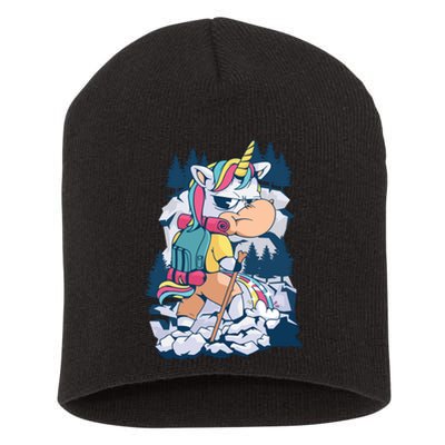 Hiking Unicorn Short Acrylic Beanie