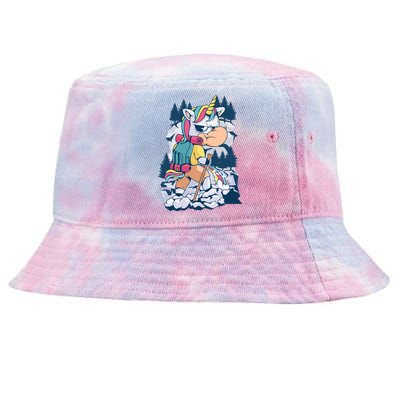 Hiking Unicorn Tie-Dyed Bucket Hat