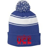 Honorary Uce Stripe Pom Pom Beanie