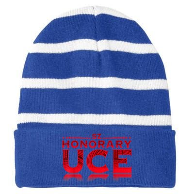 Honorary Uce Striped Beanie with Solid Band