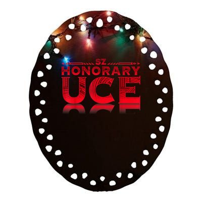 Honorary Uce Ceramic Oval Ornament