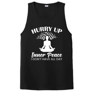 Hurry Up Inner Peace Yoga Cute Gift PosiCharge Competitor Tank