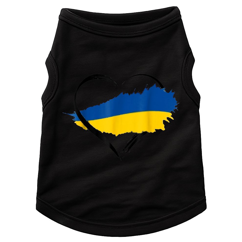 Heart Ukraine I Stand With Ukraine Ukrainian Flag Gift Doggie Tank