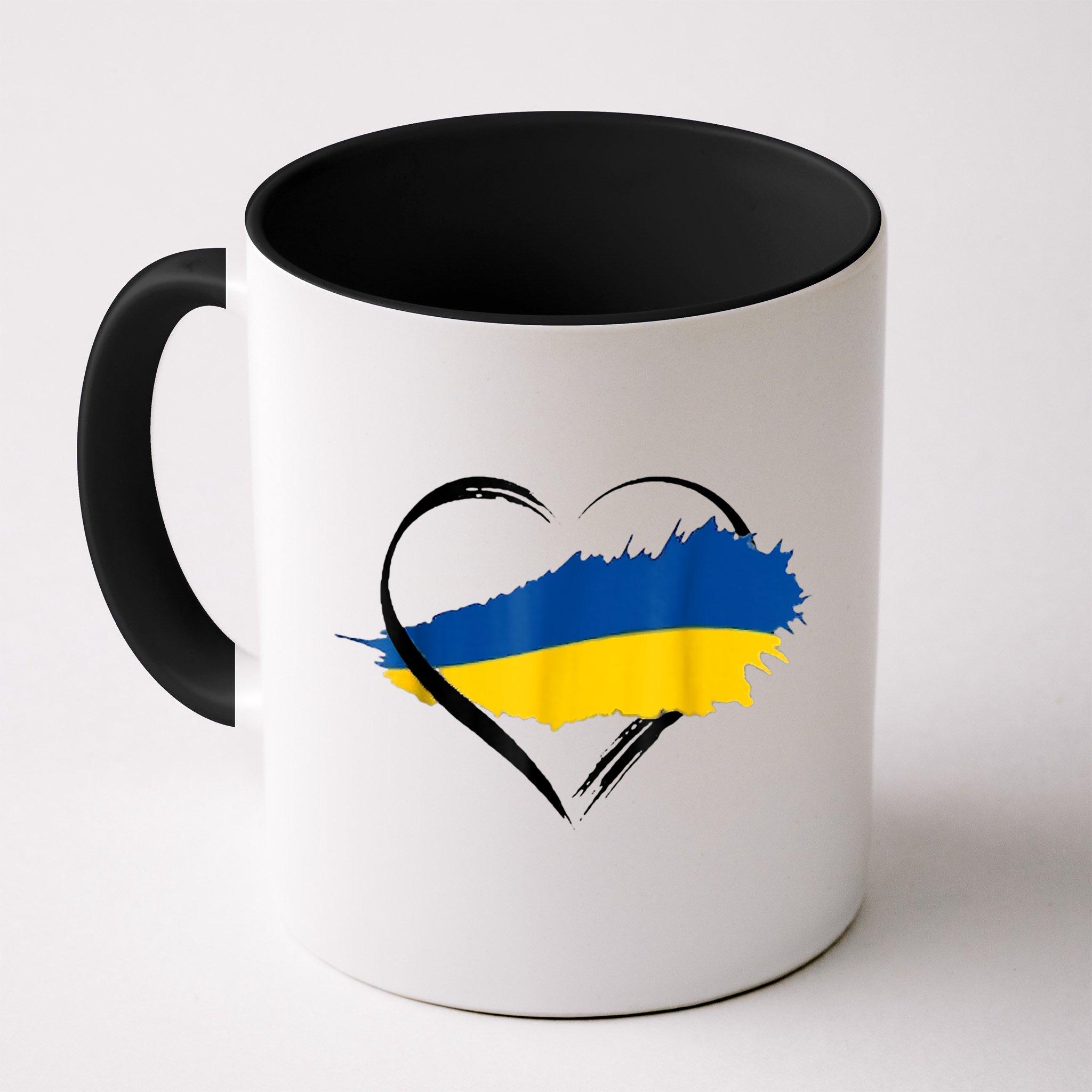 Heart Ukraine I Stand With Ukraine Ukrainian Flag Gift Mug