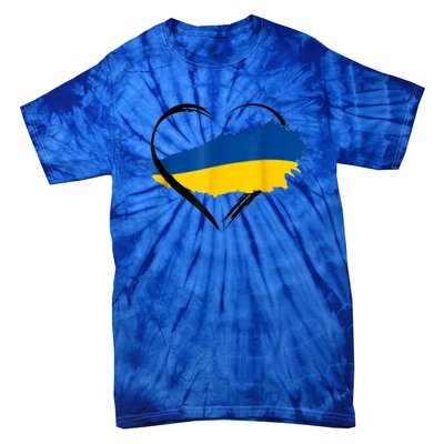 Heart Ukraine I Stand With Ukraine Ukrainian Flag Gift Tie-Dye T-Shirt