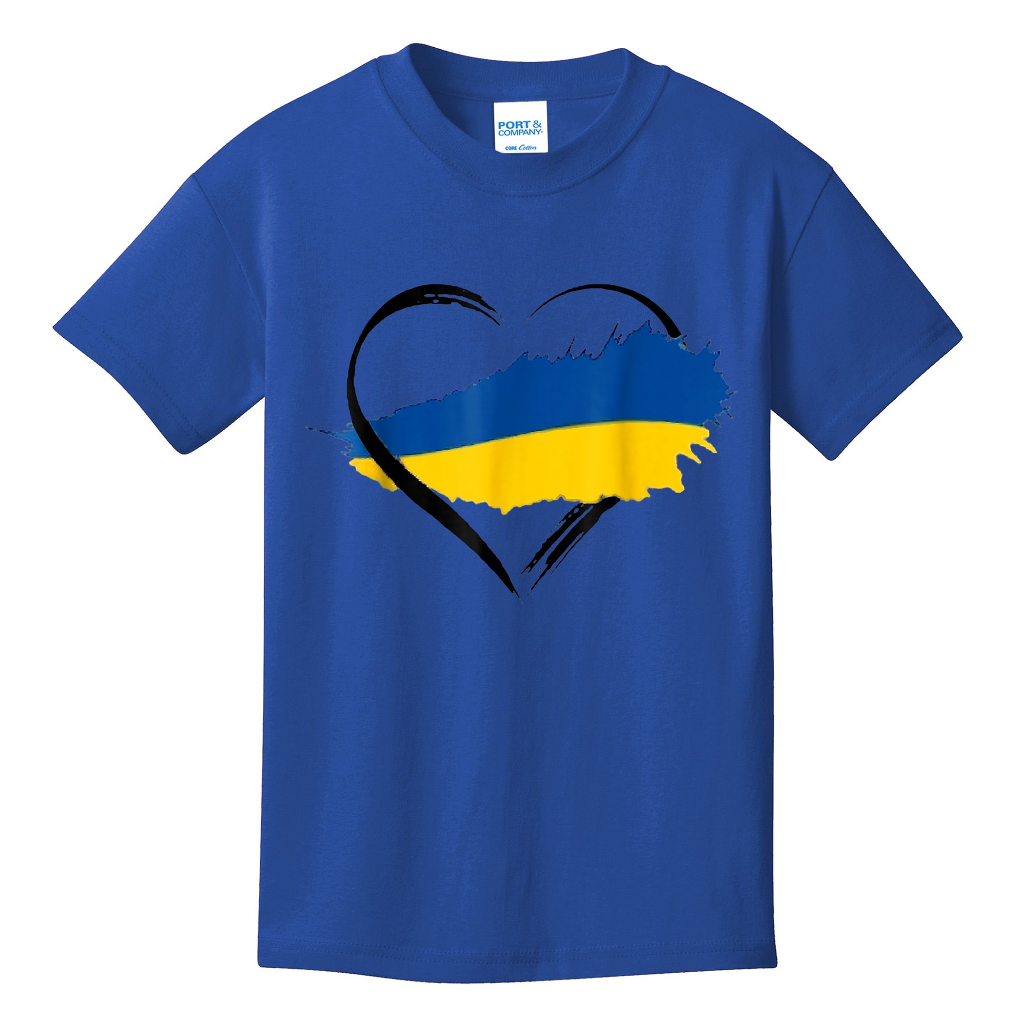 Heart Ukraine I Stand With Ukraine Ukrainian Flag Gift Kids T-Shirt