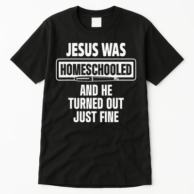 Homeschool Unschooling Jesus Homeschooled Tall T-Shirt