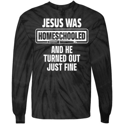 Homeschool Unschooling Jesus Homeschooled Tie-Dye Long Sleeve Shirt