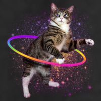Hula Hoop Galaxy Cat Cool Comfort Performance Bucket Hat
