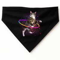 Hula Hoop Galaxy Cat USA-Made Doggie Bandana