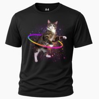 Hula Hoop Galaxy Cat Cooling Performance Crew T-Shirt