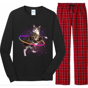 Hula Hoop Galaxy Cat Long Sleeve Pajama Set