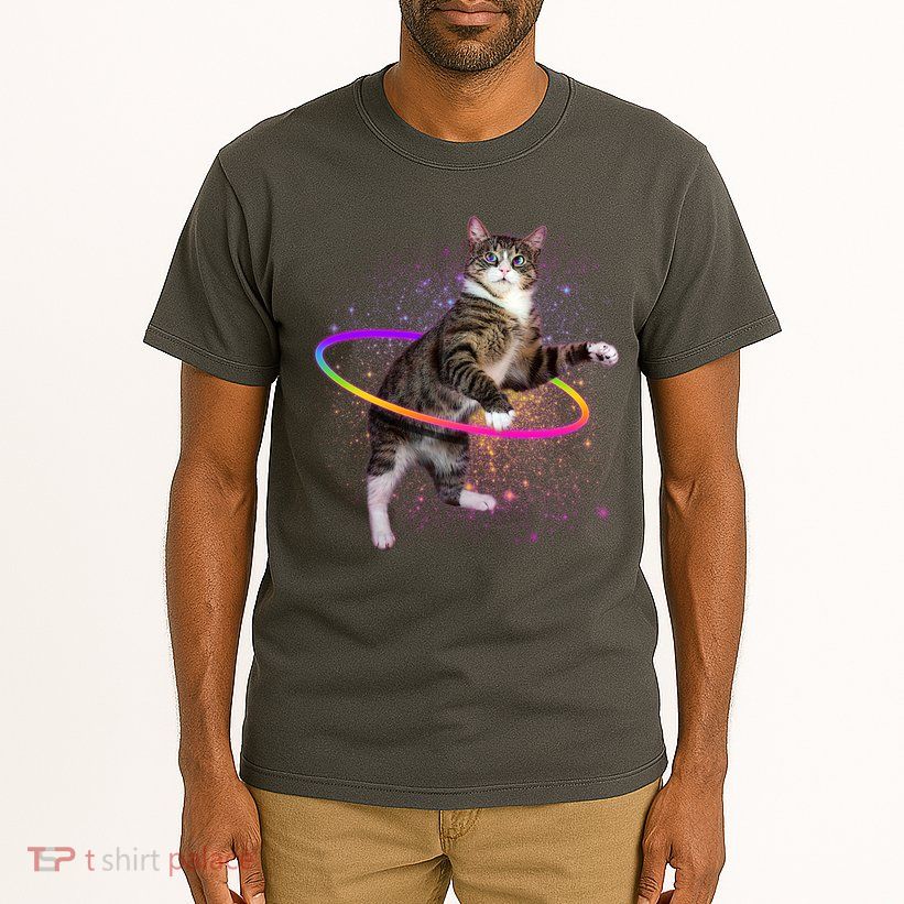 Hula Hoop Galaxy Cat Tall T-Shirt