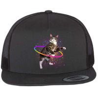 Hula Hoop Galaxy Cat Flatbill Hat