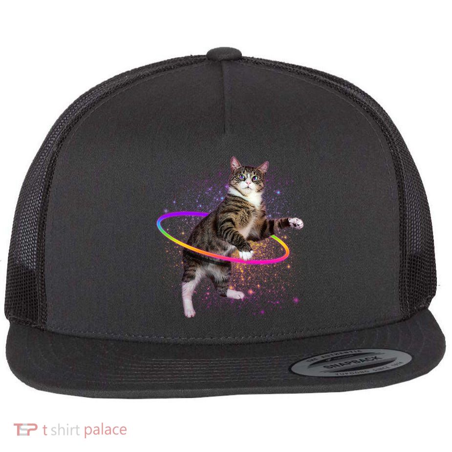 Hula Hoop Galaxy Cat Flatbill Hat