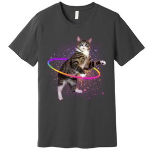 Hula Hoop Galaxy Cat Premium T-Shirt