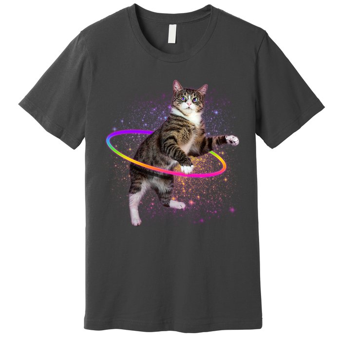 Hula Hoop Galaxy Cat Premium T-Shirt