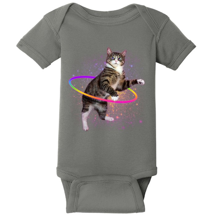 Hula Hoop Galaxy Cat Baby Bodysuit