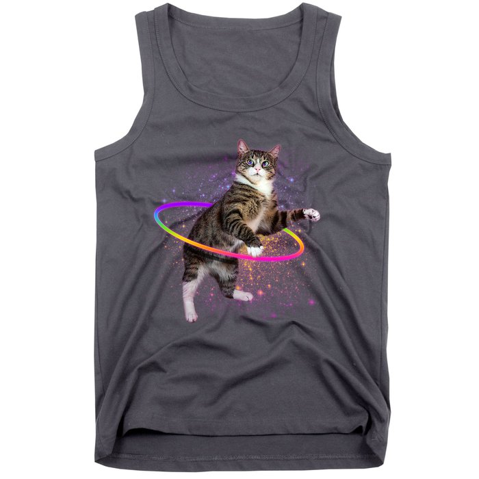 Hula Hoop Galaxy Cat Tank Top