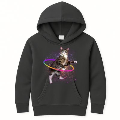 Hula Hoop Galaxy Cat Kids Hoodie