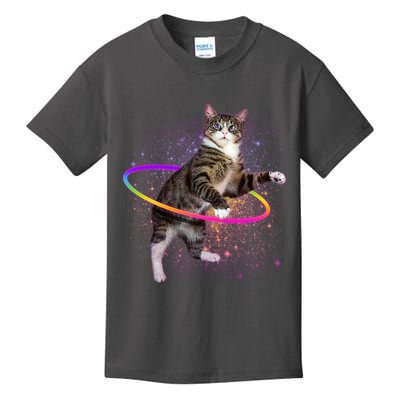 Hula Hoop Galaxy Cat Kids T-Shirt