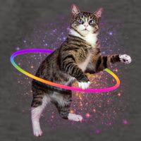 Hula Hoop Galaxy Cat Vector Backpack