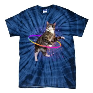 Hula Hoop Galaxy Cat Tie-Dye T-Shirt