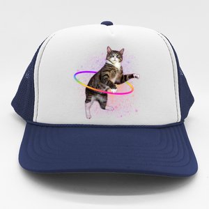 Hula Hoop Galaxy Cat Trucker Hat