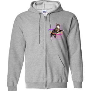 Hula Hoop Galaxy Cat Full Zip Hoodie