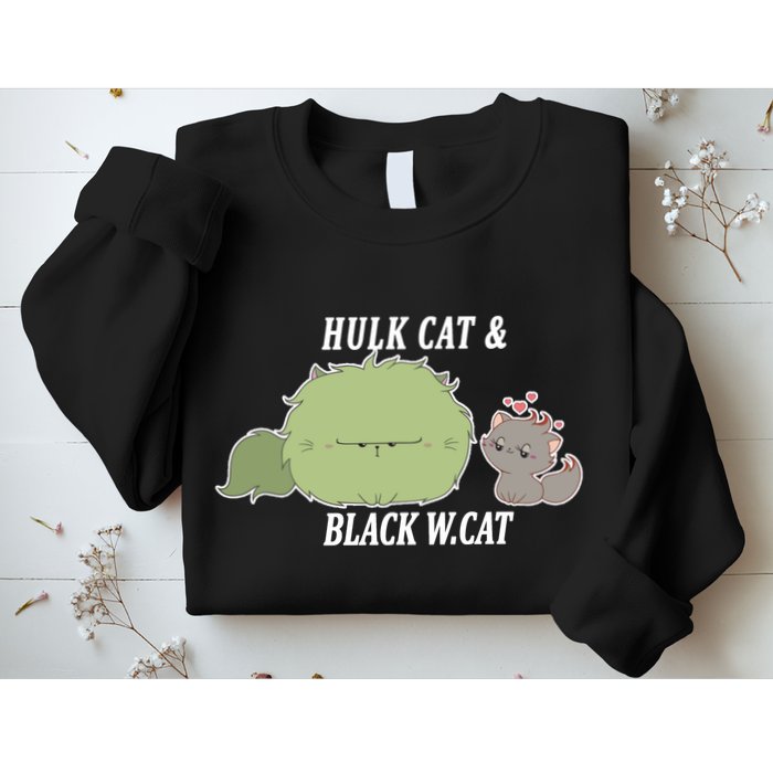 Hulk Cat Black W. Cat Sweatshirt
