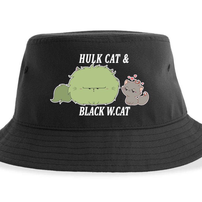 Hulk Cat Black W. Cat Sustainable Bucket Hat